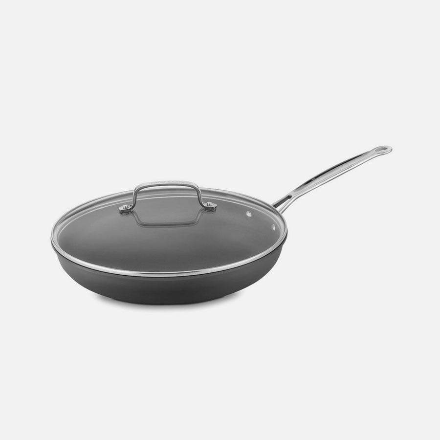 Cuisinart Chef's Classic Nonstick Hard Anodized 12" Nonstick Skillet with Glass Cover