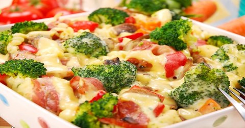 Baked Pasta with Broccoli and Peppers